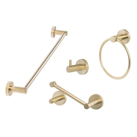 Sure-Loc Hardware Sure-Loc Hardware Lugano Series Bath Set, Two Post Pivot, Satin Brass LG-SET-PH2PV SB